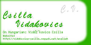 csilla vidakovics business card